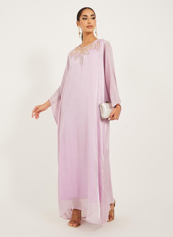 Styli Grey Embellished Loose Fit Kaftan 7011790814 - Image 1