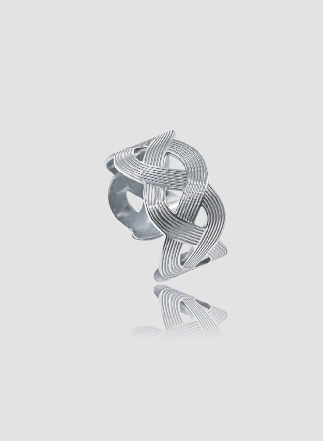 Malakai Twist Plait Gold-Plated Ring - Image 1