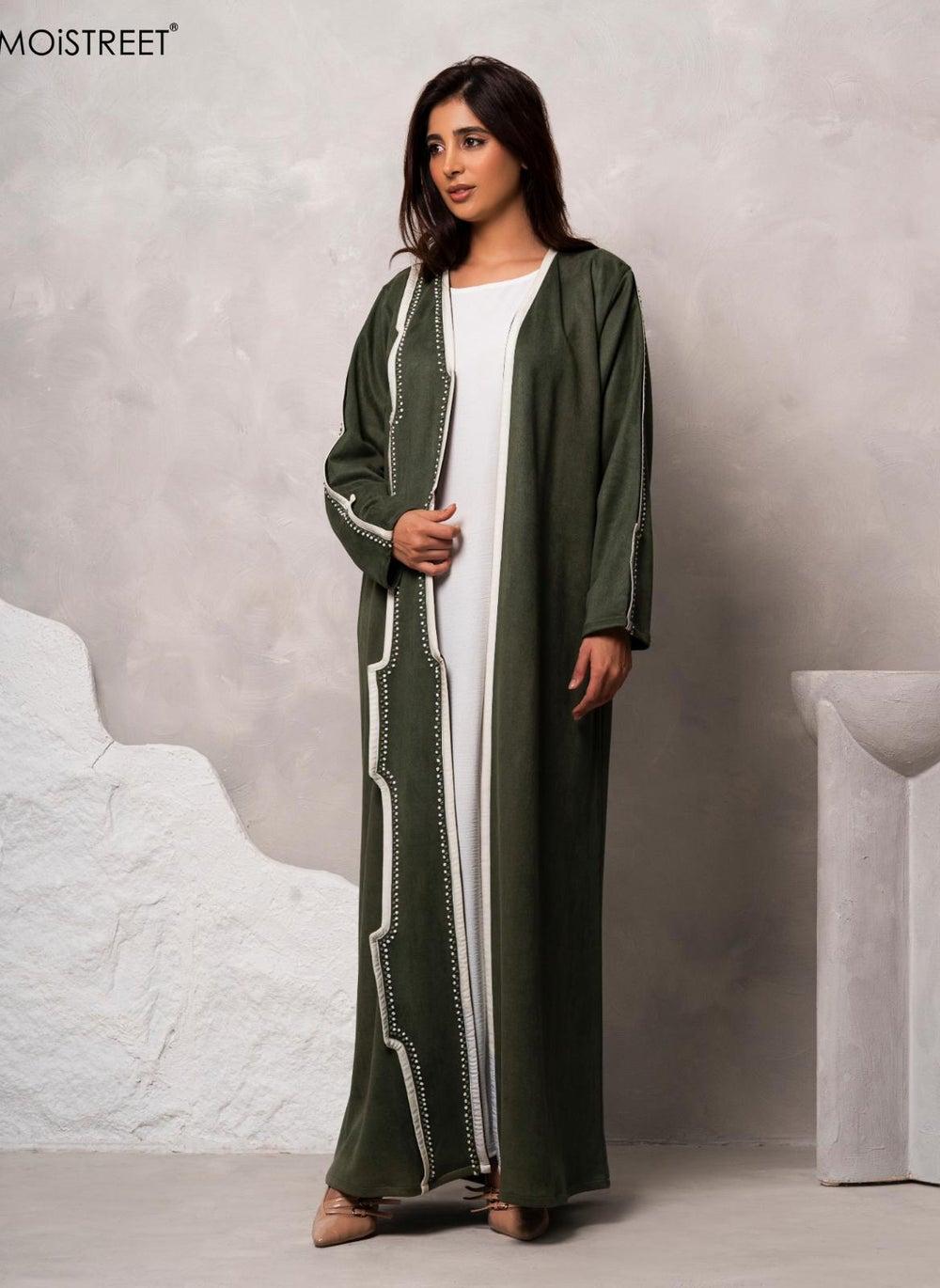 MOiSTREET Suede Chamois Abaya MOi2024915 - Image 1