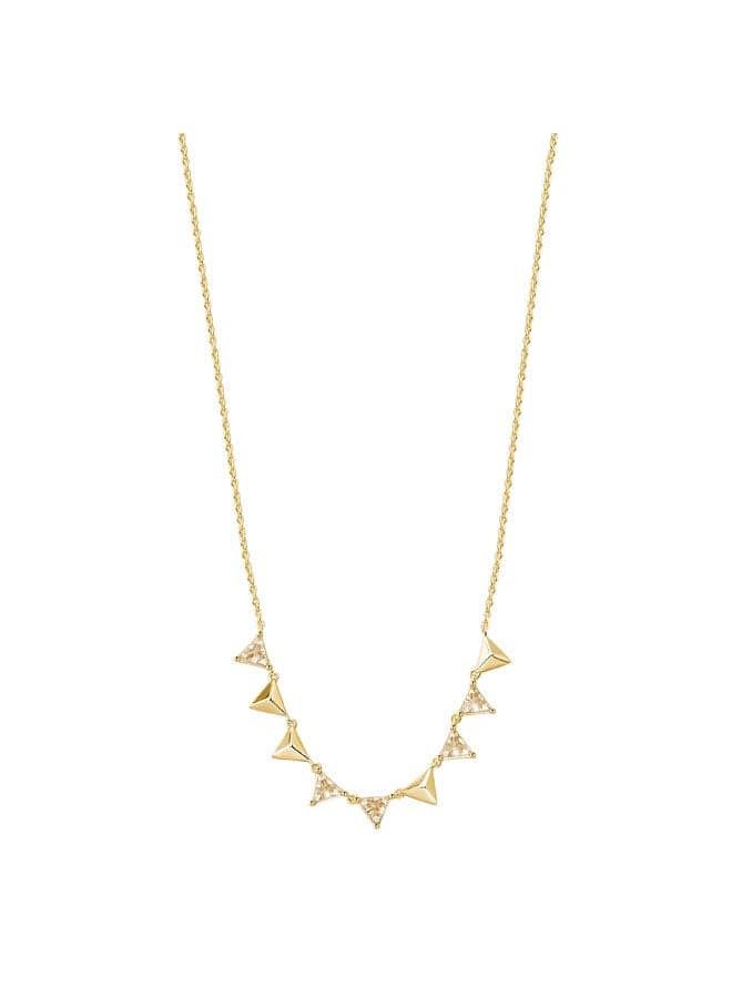 Vittoria 925 Silver Gold Necklace Champagne Zirconia - Image 1