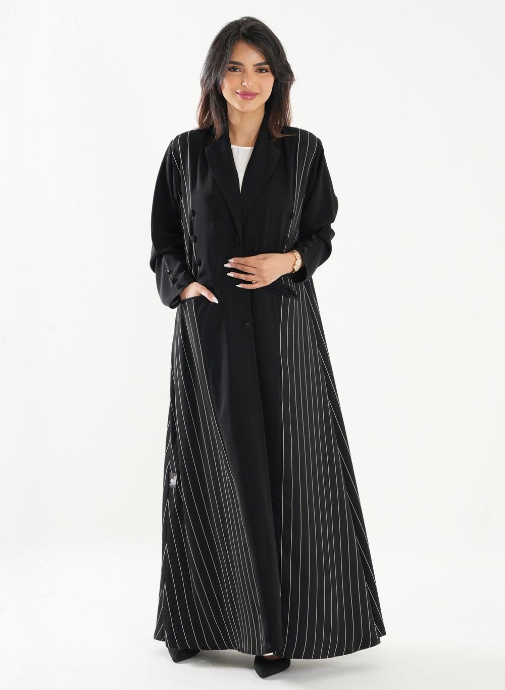 Formal Nada Blazer Abaya Black R 202503 - Image 1