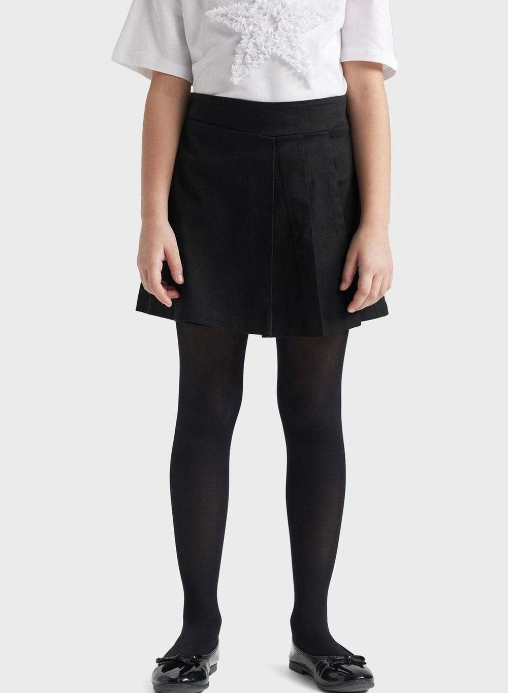 Girls Black Gabardine Midi Skirt A1927A8 - Image 1