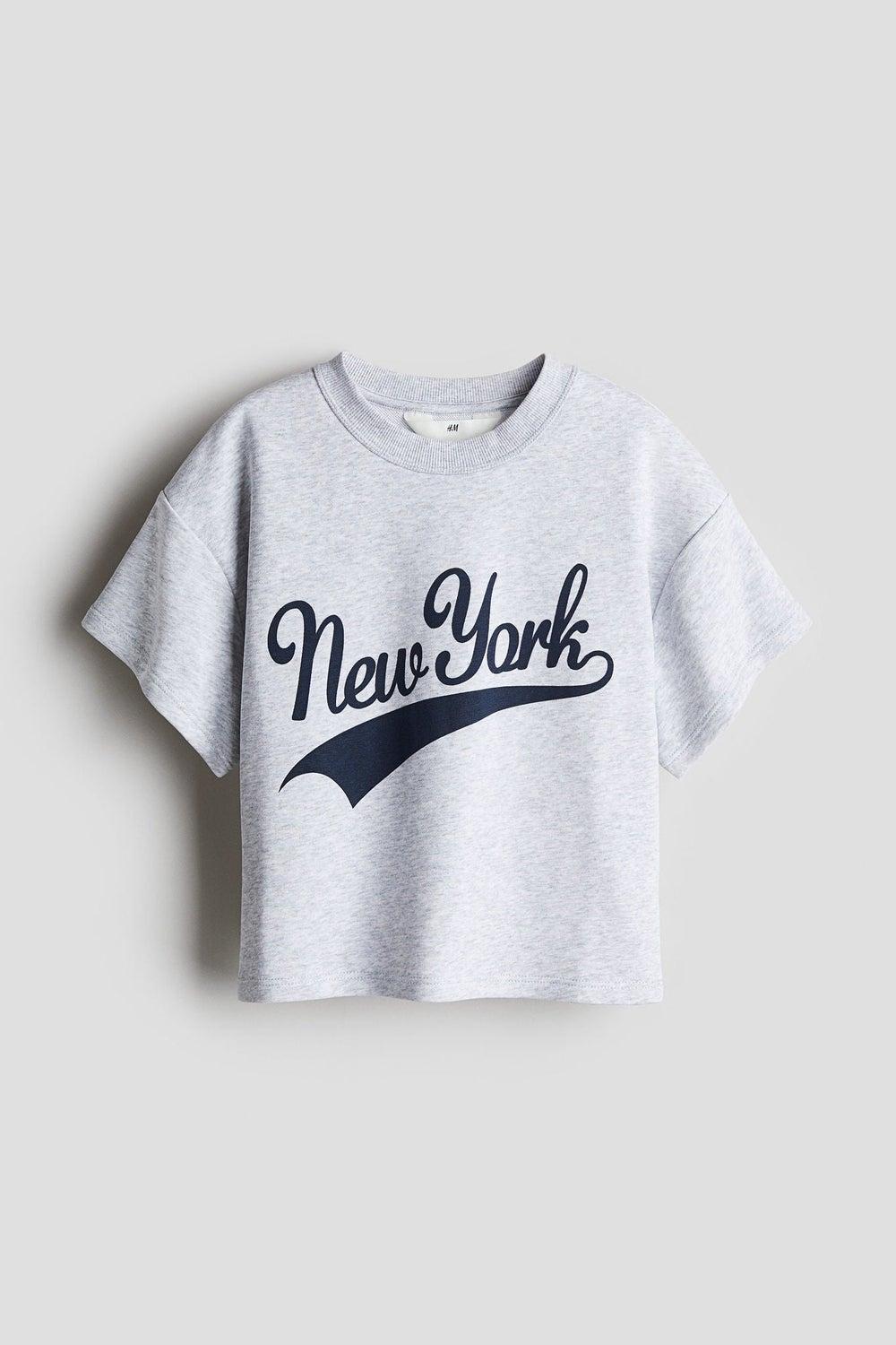 Boys Graphic Print Cropped Sweatshirt Top - Image 1