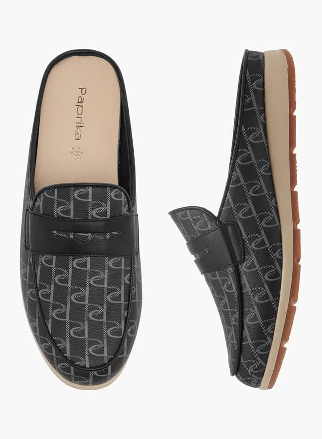 Monogram Print Slip-On Mules Onexbzx3082 Black - Image 1