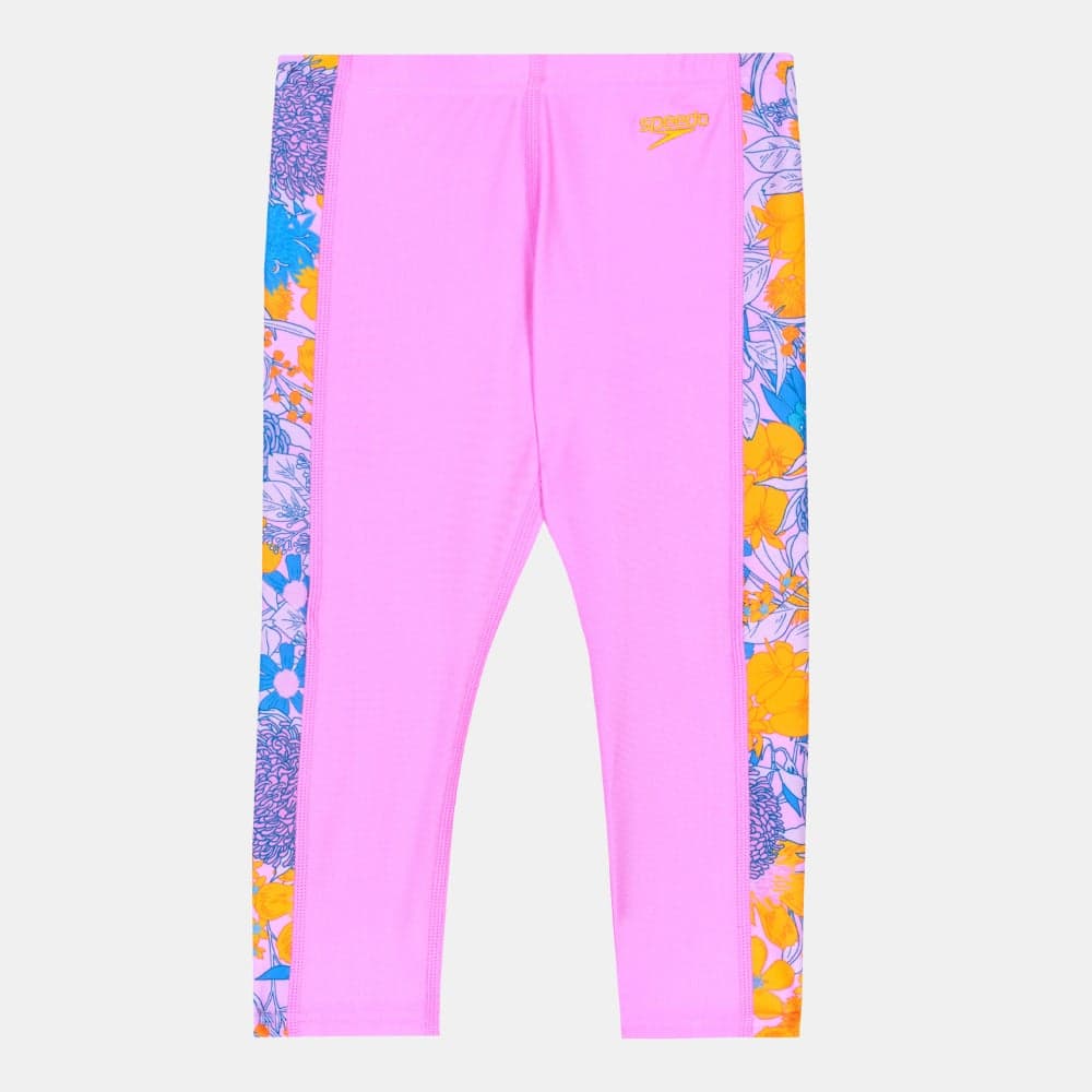 Speedo KIds' Swimming Leggings Floral Pink - Image 1