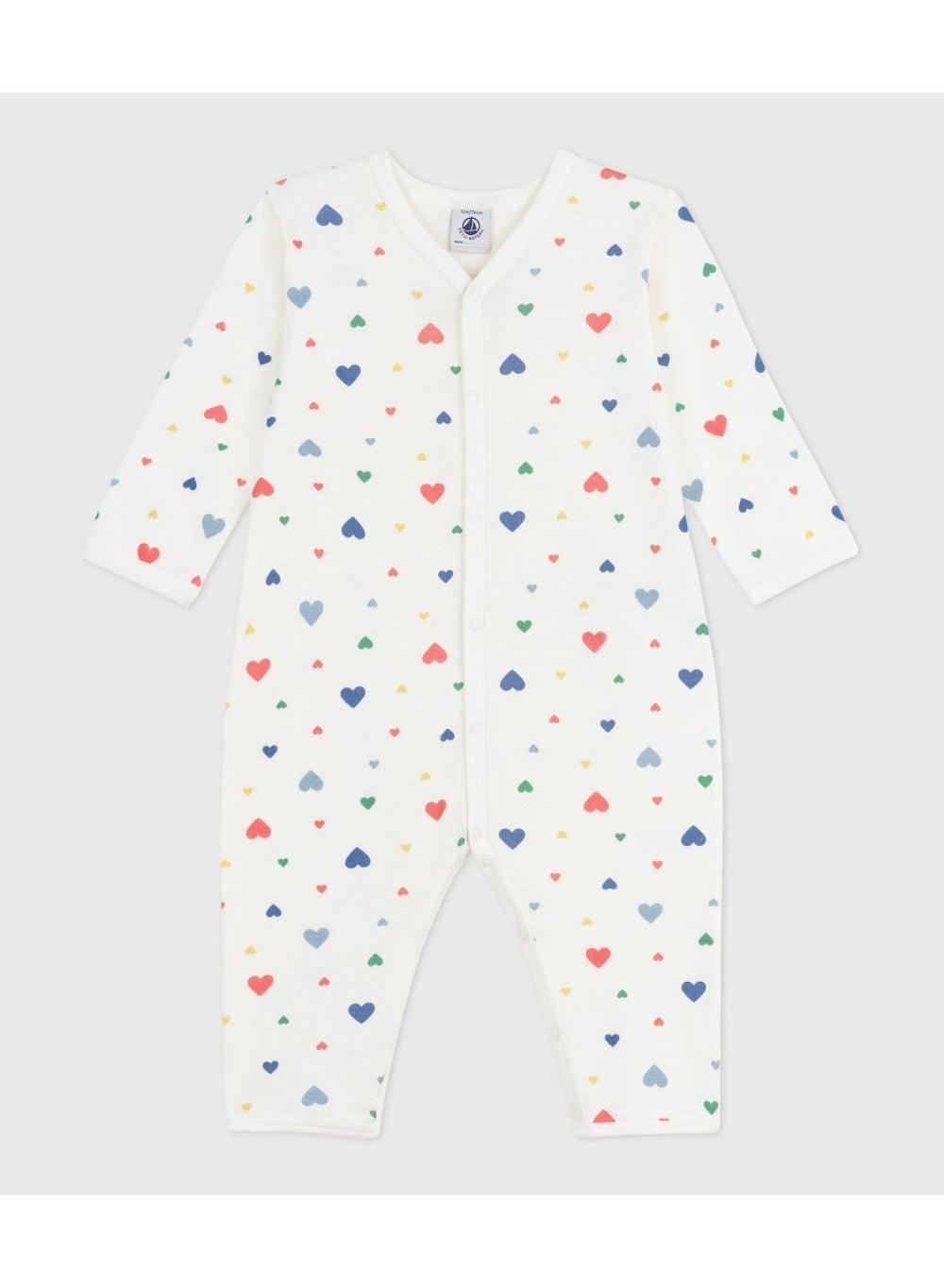 Girls Footless Printed Cotton Pyjama Suit - Image 1
