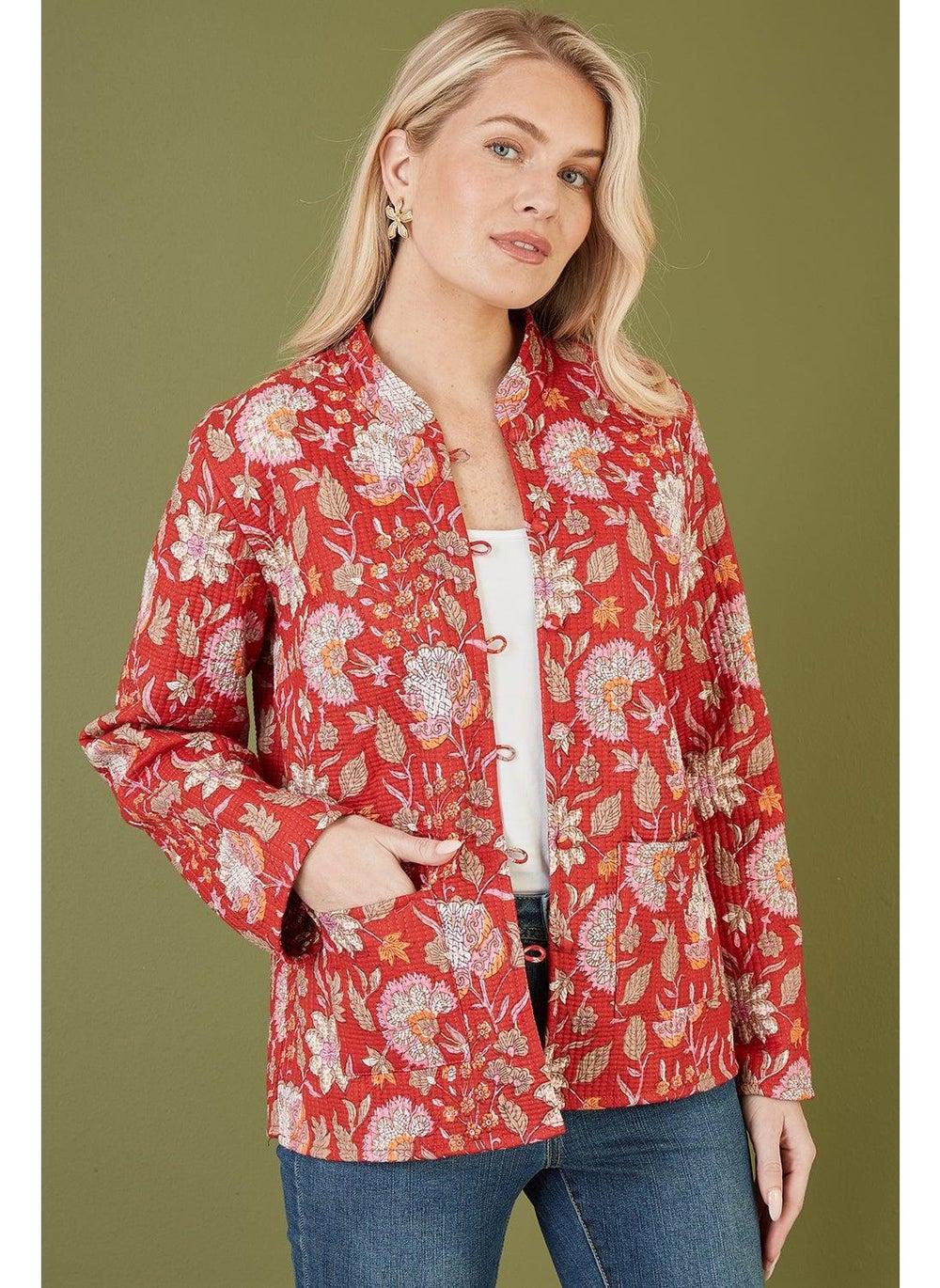 Reversible Floral Quilted Cotton Jacket - Image 1