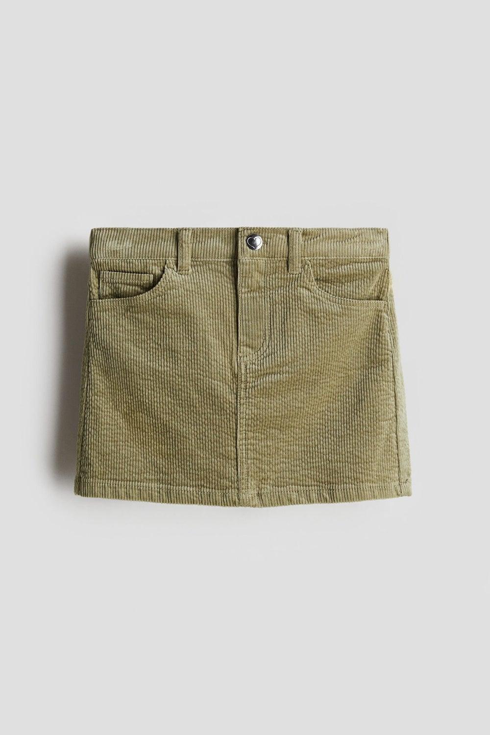 Cotton Corduroy Mini Skirt - Image 1