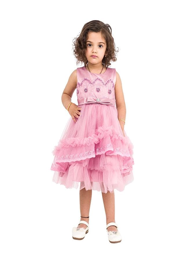 Pink Tulle Party Dress 5475 - Image 1