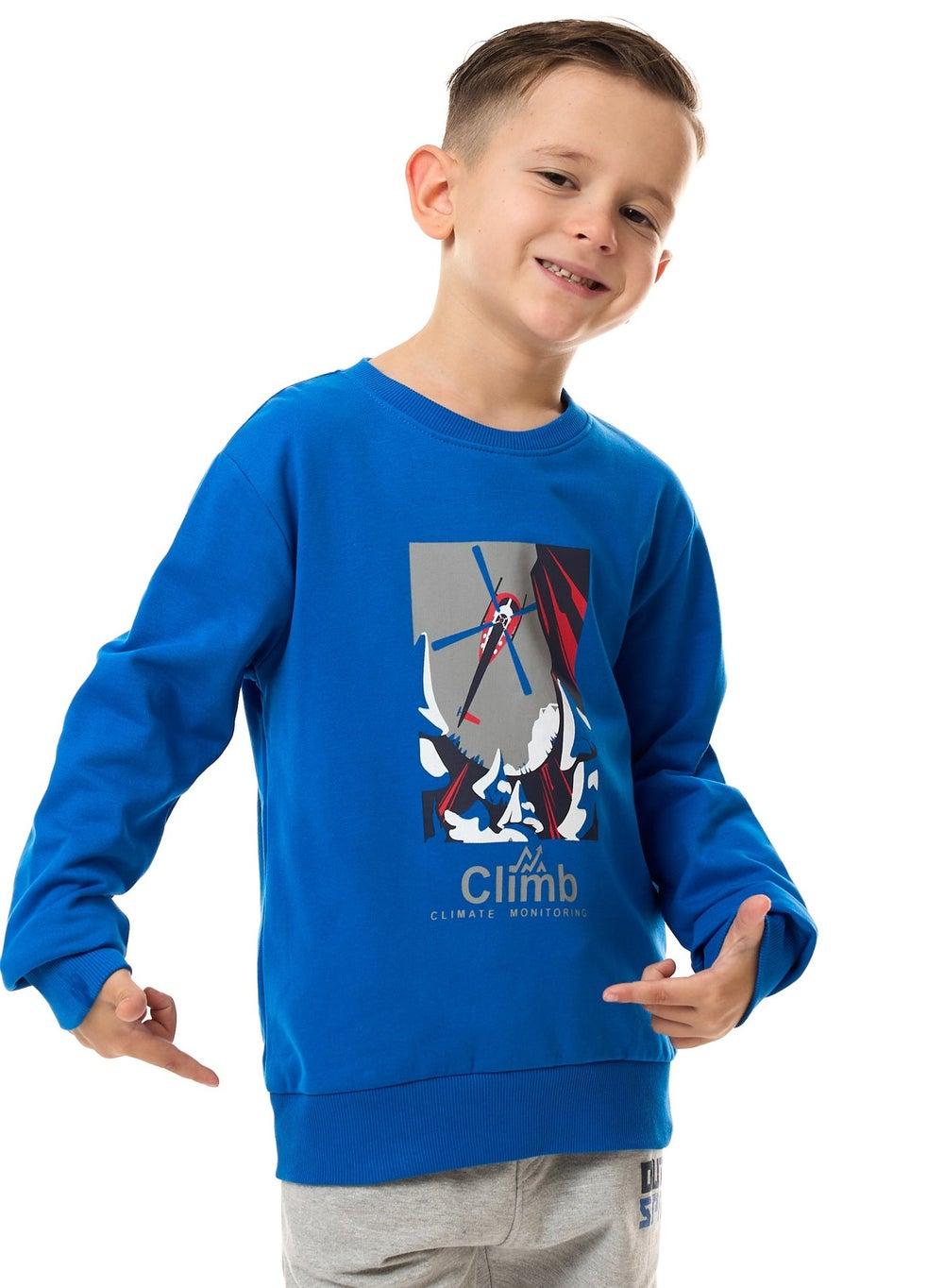 Boys' Graphic Cotton Sweatshirt – Casual Comfort Fit - Image 1