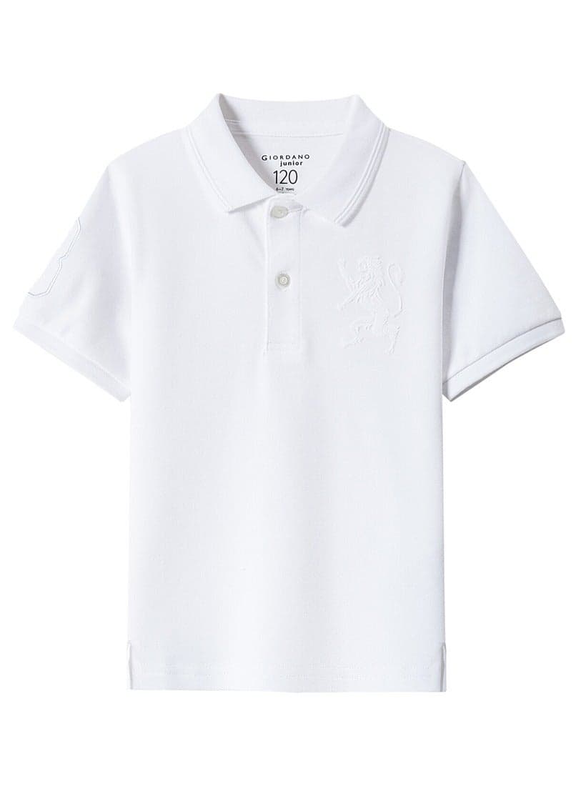 Junior Embroidery Short Sleeve Bold Polo Shirt - Image 1