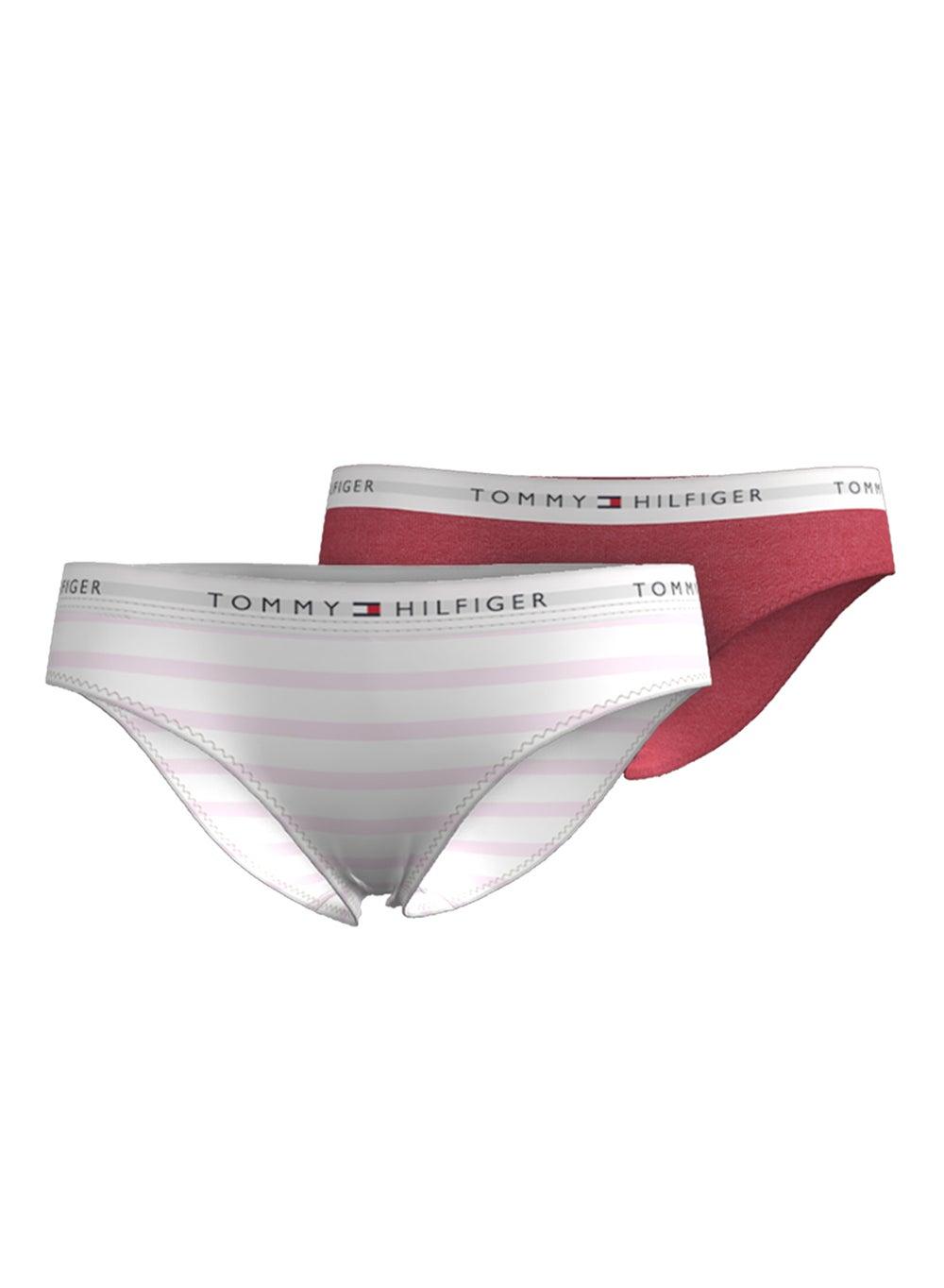 Kids 2 Pack Stripe Logo Band Bikini Briefs - Image 1