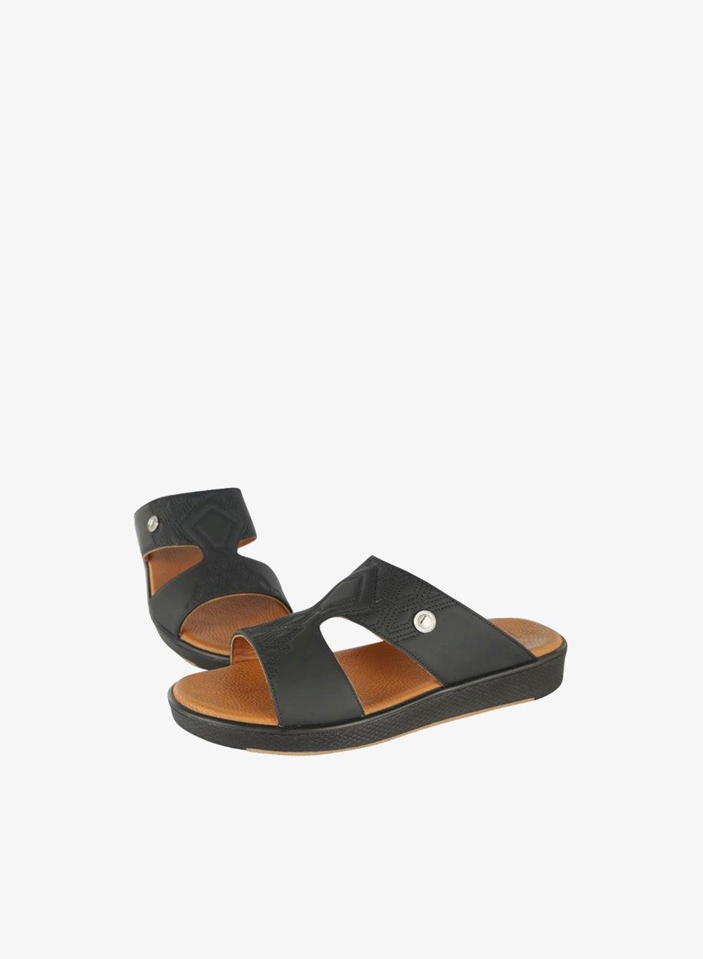 Barjeel Uno BB03 Black Arabic Sandals for Boys - Image 1