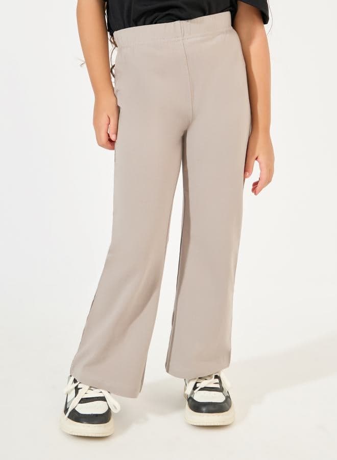 Basic Baby Flare Full Length Girls Leggings - Image 1