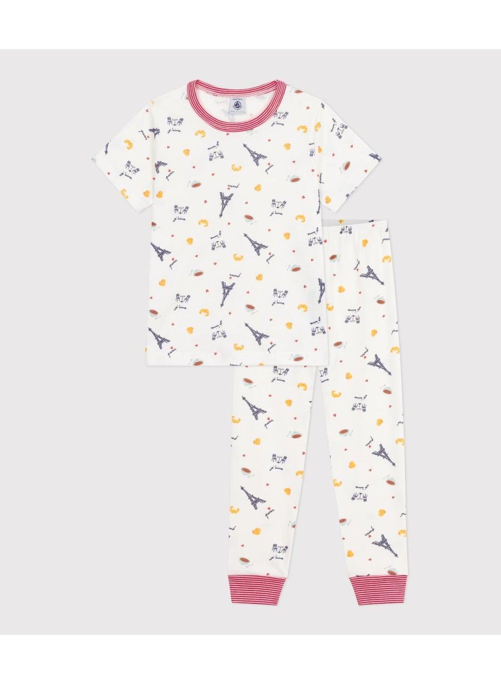 Kids Cotton Printed Pyjamas Short Sleeve Long Leg - Image 1