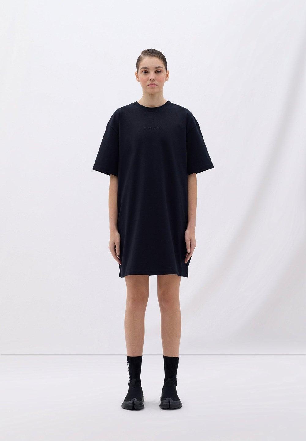 Les Benjamins 402 Black Cotton Mini Tee Dress - Image 1