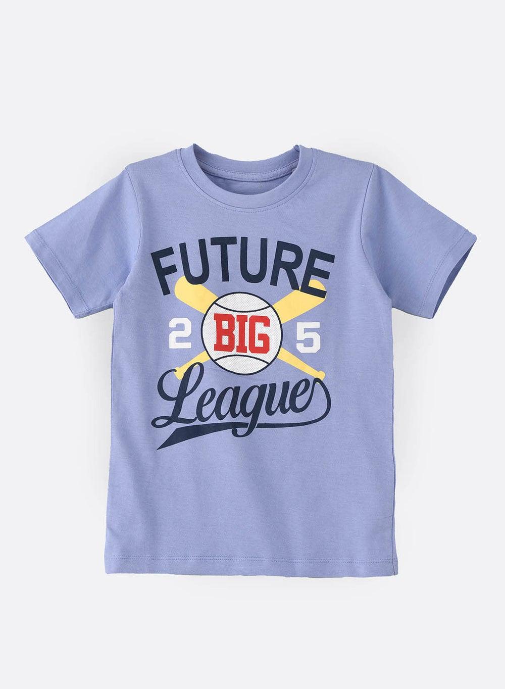 Blue Graphic Round Neck T-Shirt Asgttnb W212 - Image 1