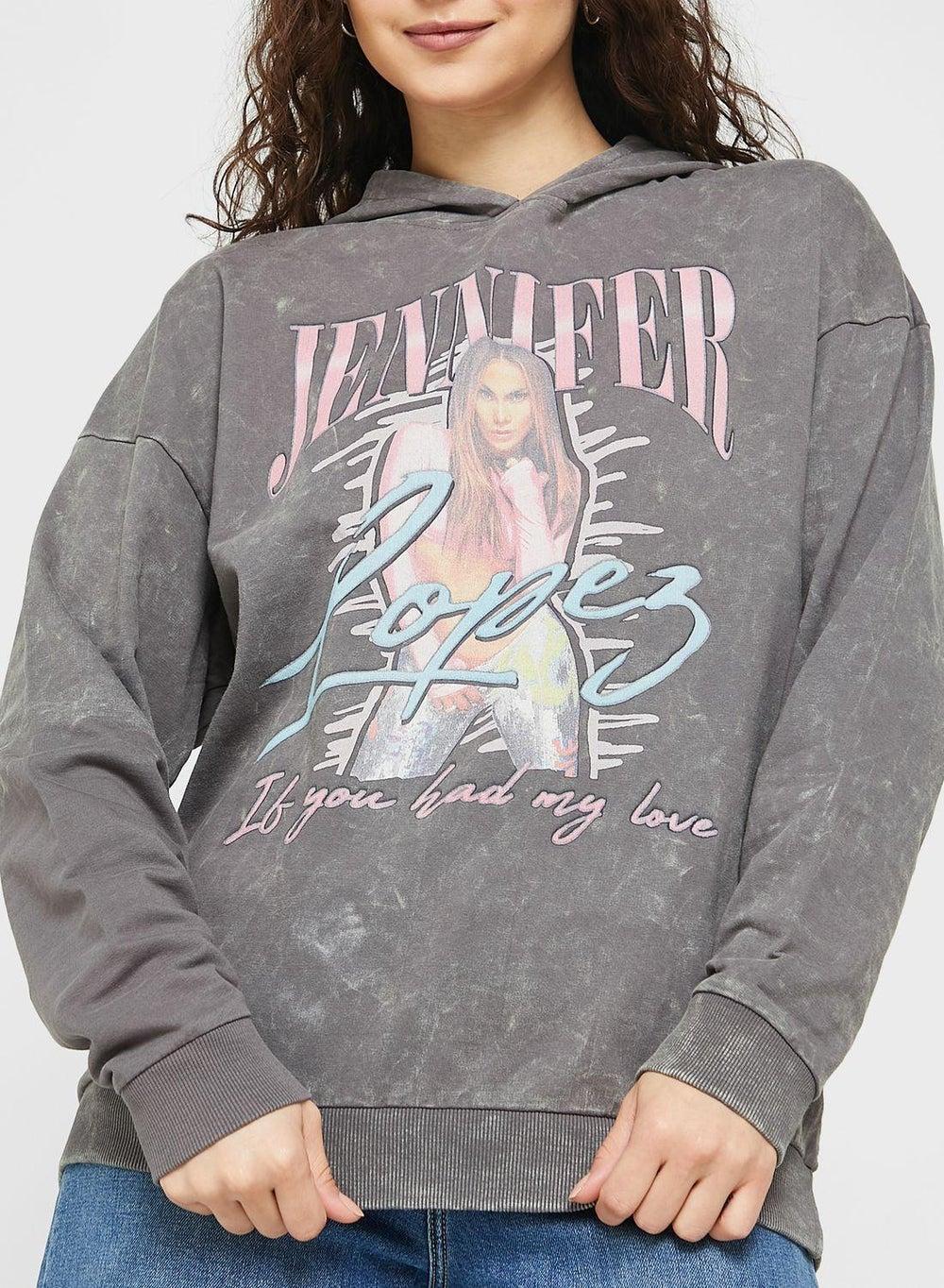 Graphic Detail Cotton Blend Hoodie - Image 1