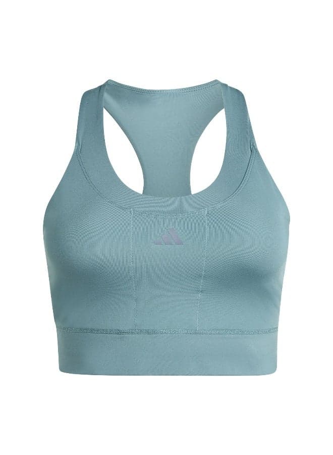 adidas Run Pocket Medium Support Sports Bra - Image 1