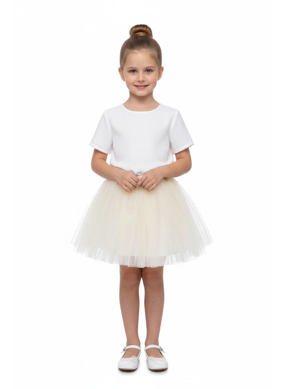 D' Daniela White Tutu Skirt Mini Flared - Image 1