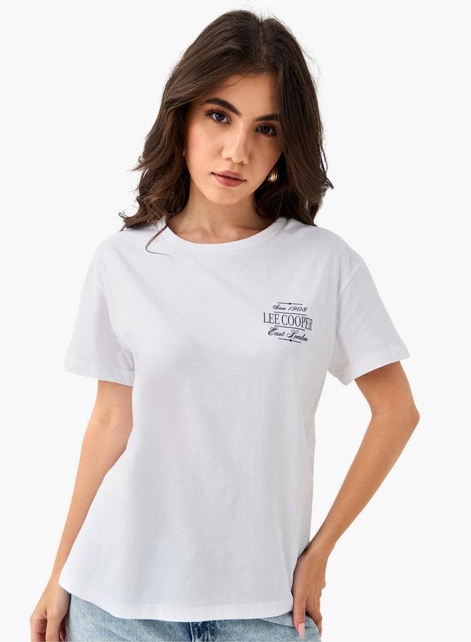 Lee Cooper White Graphic Crew Neck T-Shirt - Image 1