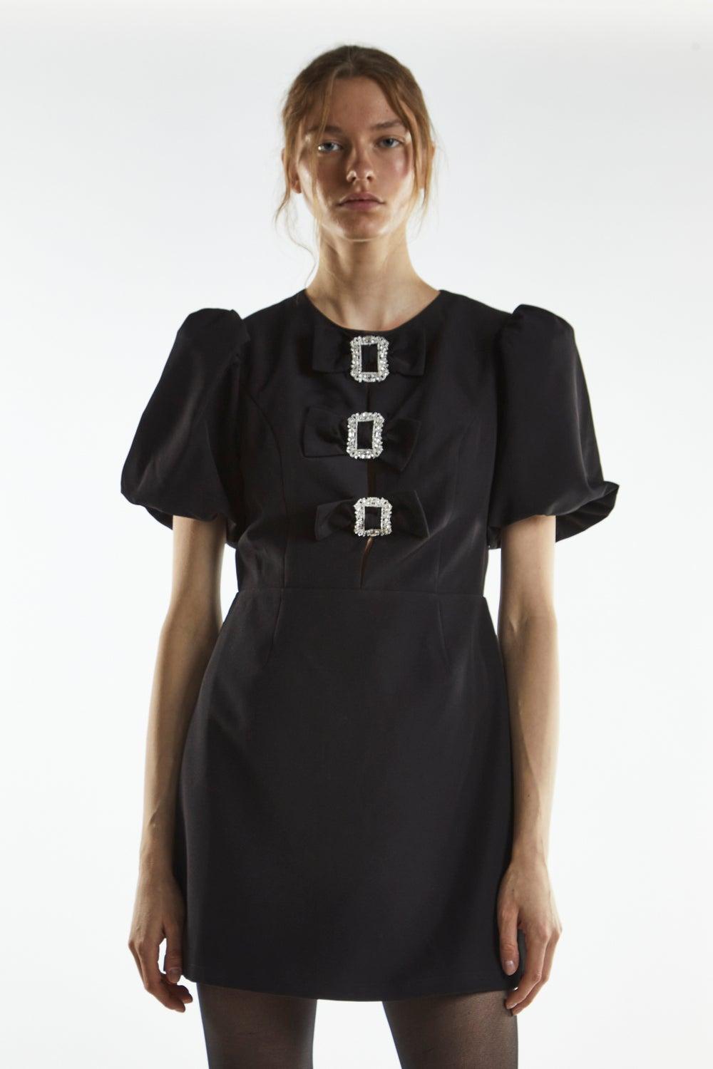 Ruched Buckle Detail Mini Dress Gc1179 - Image 1