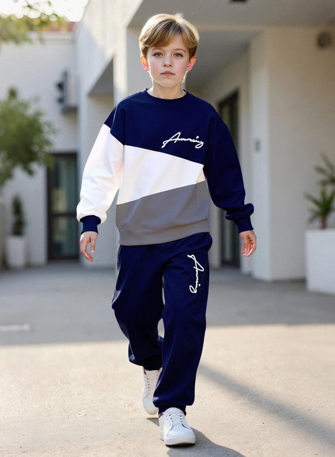 Take Two Teens Color Block Tracksuit Set - Image 1