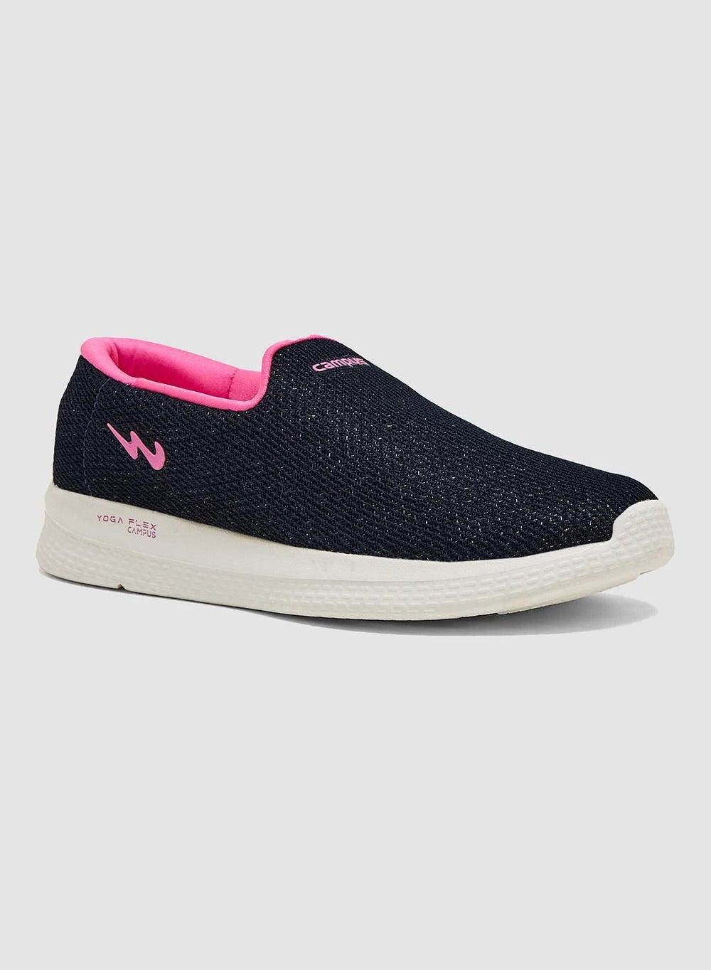 Zoe Plus Navy Slip-On Walking Shoes for Women - Image 1