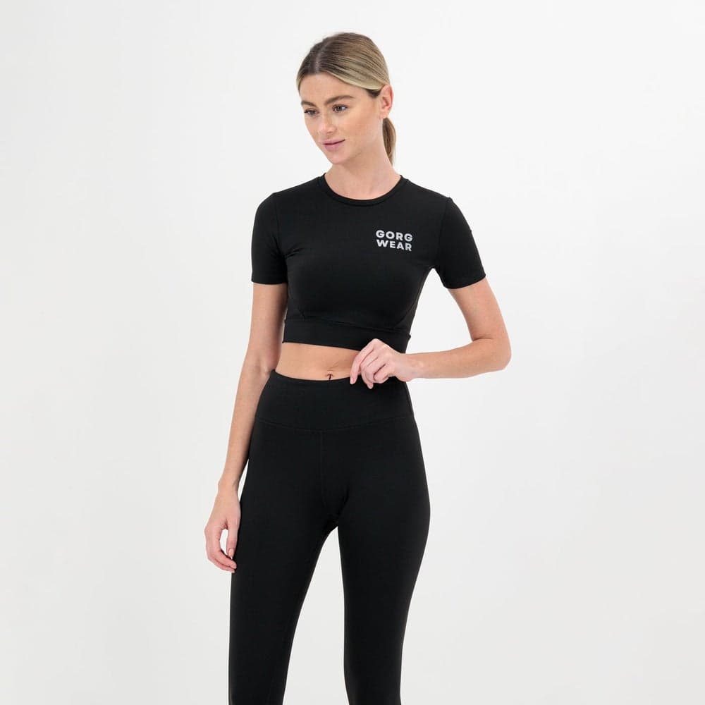 GORG WEAR Black Sculpting Crop Top - Image 1