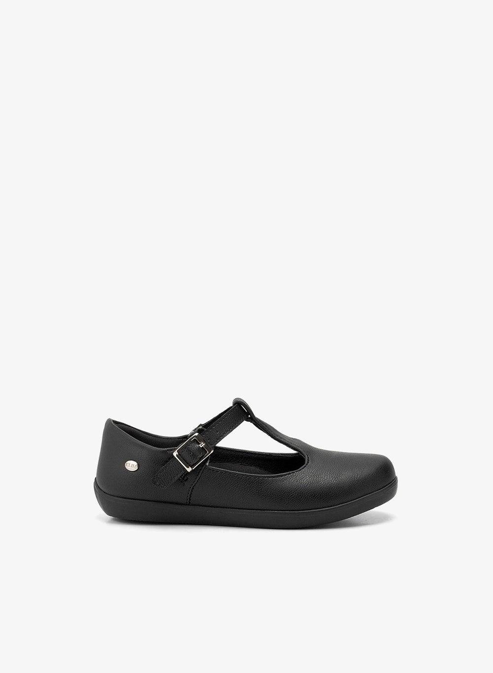 KLIN FLATS GLOSS STREET Girls Glossy Black Flats - Image 1