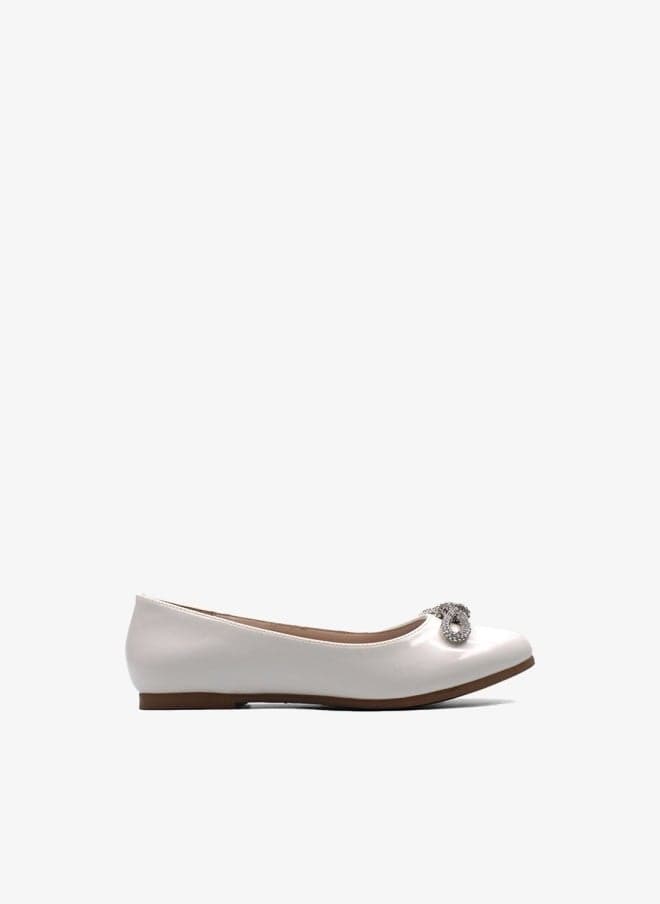 D' Daniela Rhinestone Bow Ballet Flats - Image 1