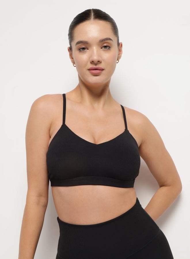Night Empyrean Black Yoga Bralette - Image 1