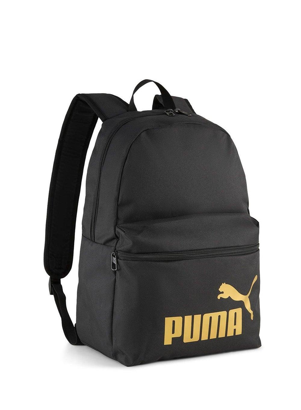 PUMA Phase 9116403 Black-Gold Lifestyle Backpack - Image 1