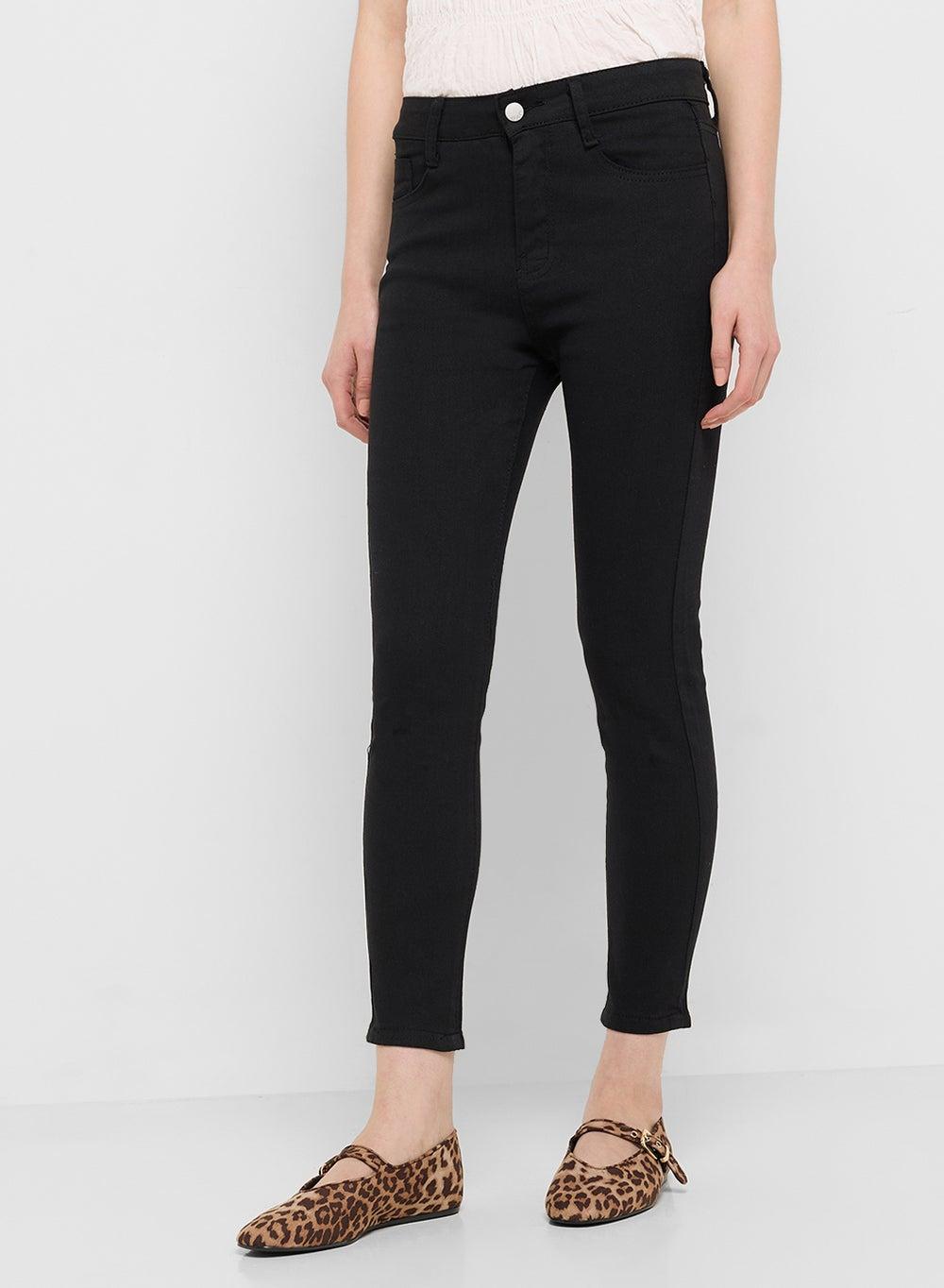 High Rise Black Skinny Fit Jeans Je017 - Image 1