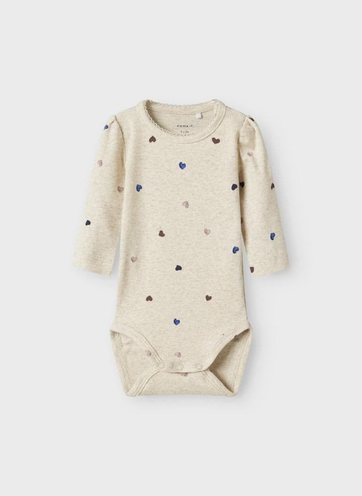 Infant Rib Knit Long Sleeve Bodysuit Pink 13246480 - Image 1
