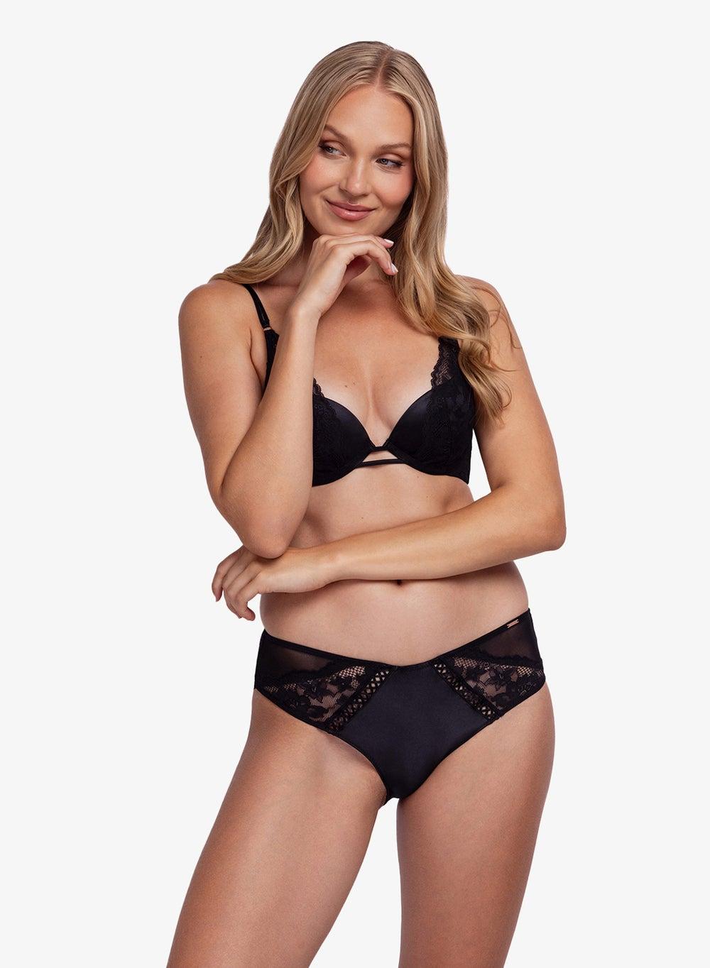 Lyra Satin Hipster Briefs Fxhi0044La182 Black - Image 1