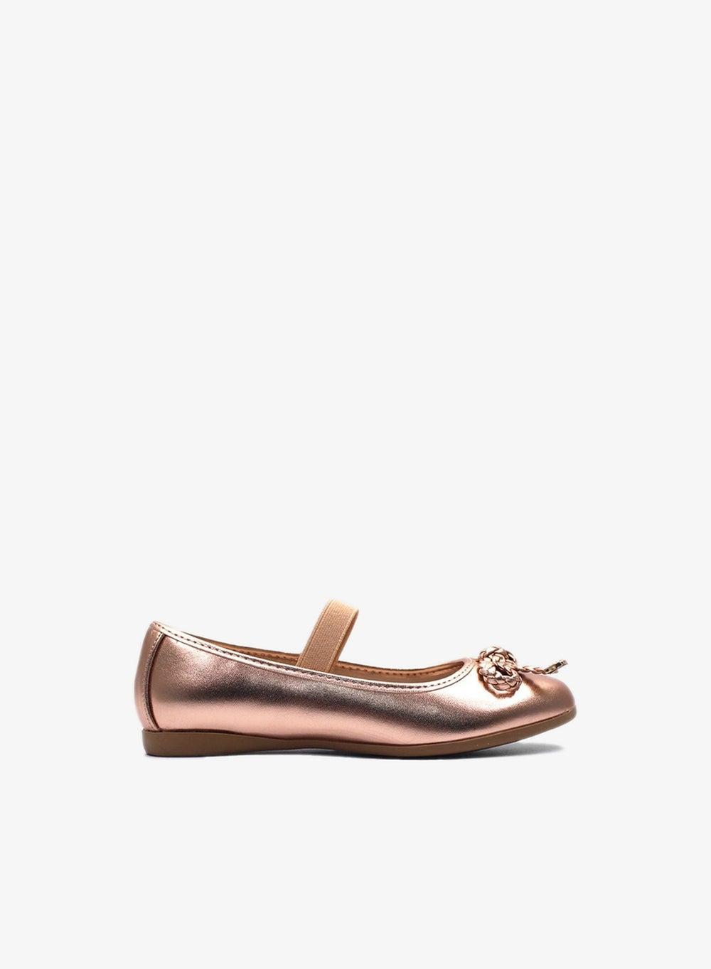 D' Daniela Metallic Braided Bow Flats - Image 1