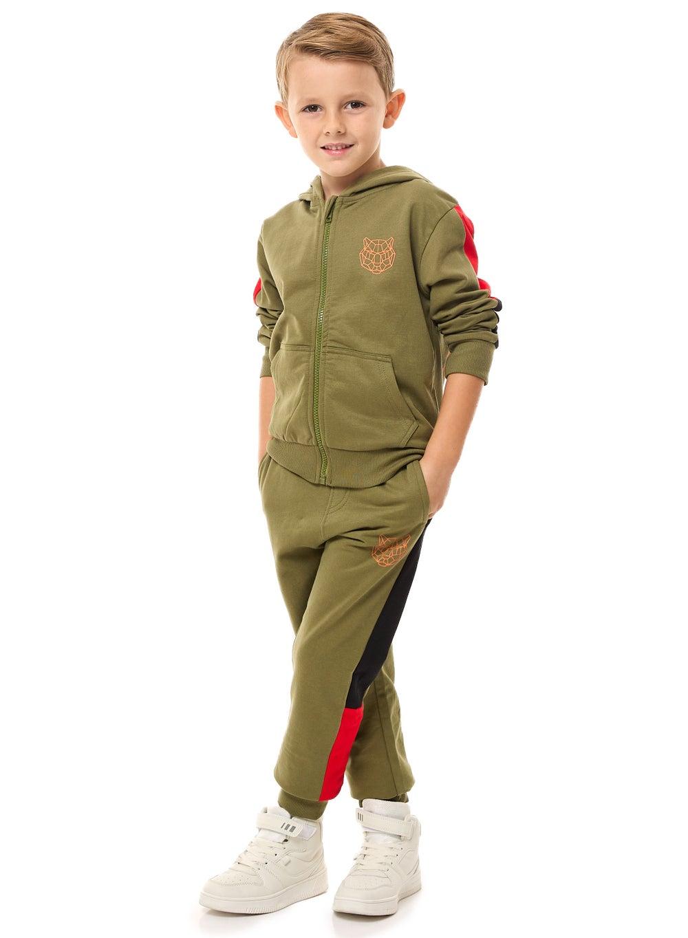 Boys' 2-Piece Full Zipper Hoodie Jogger Set - Image 1