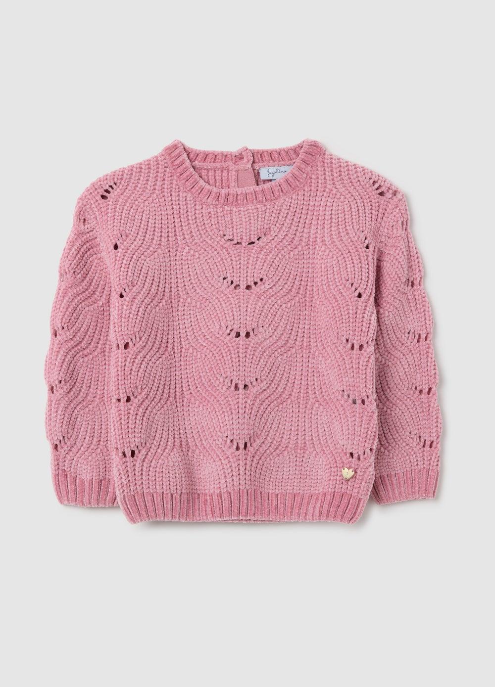 Girls Pink Blend Sweater Regular Fit - Image 1