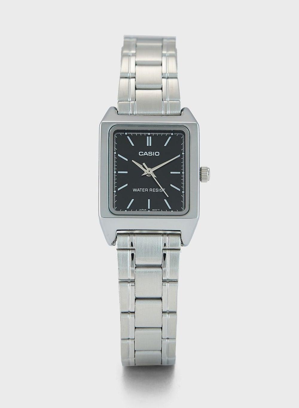 Casio LTP V007D Silver Square Analog Watch - Image 1