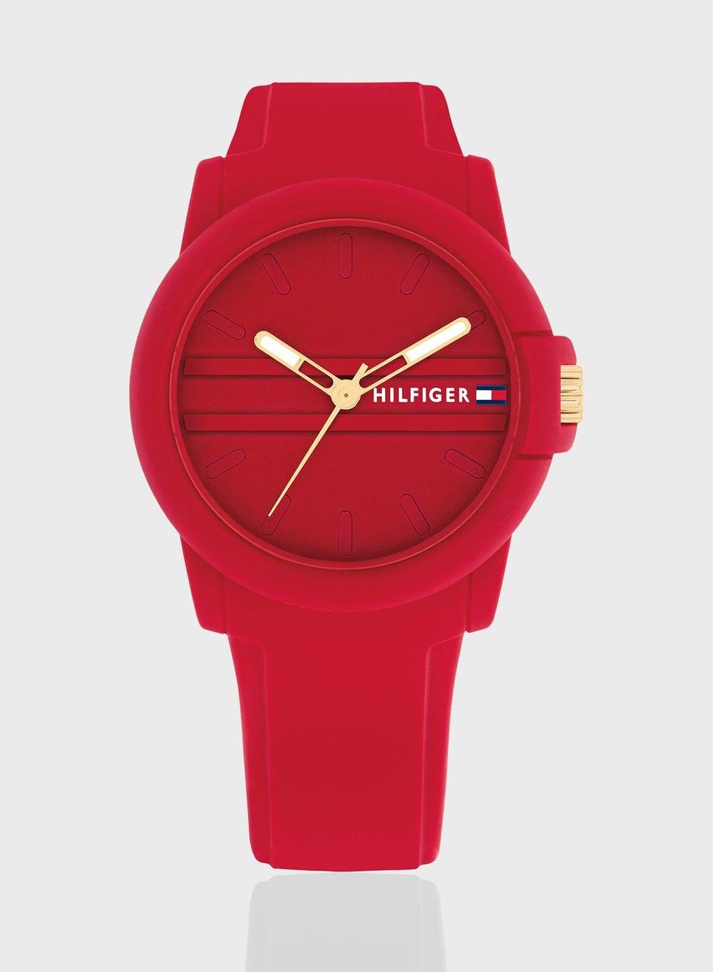 Tommy Hilfiger 1782689 Red Silicone Analog Watch - Image 1