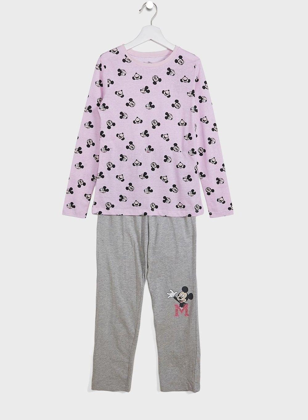 Youth Mickey Mouse Cotton Pyjama Set - Image 1