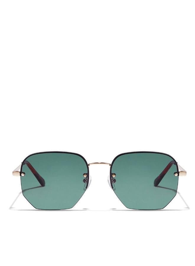 NINA BlackOut Geometric Rimless Sunglasses Gold Frame - Image 1