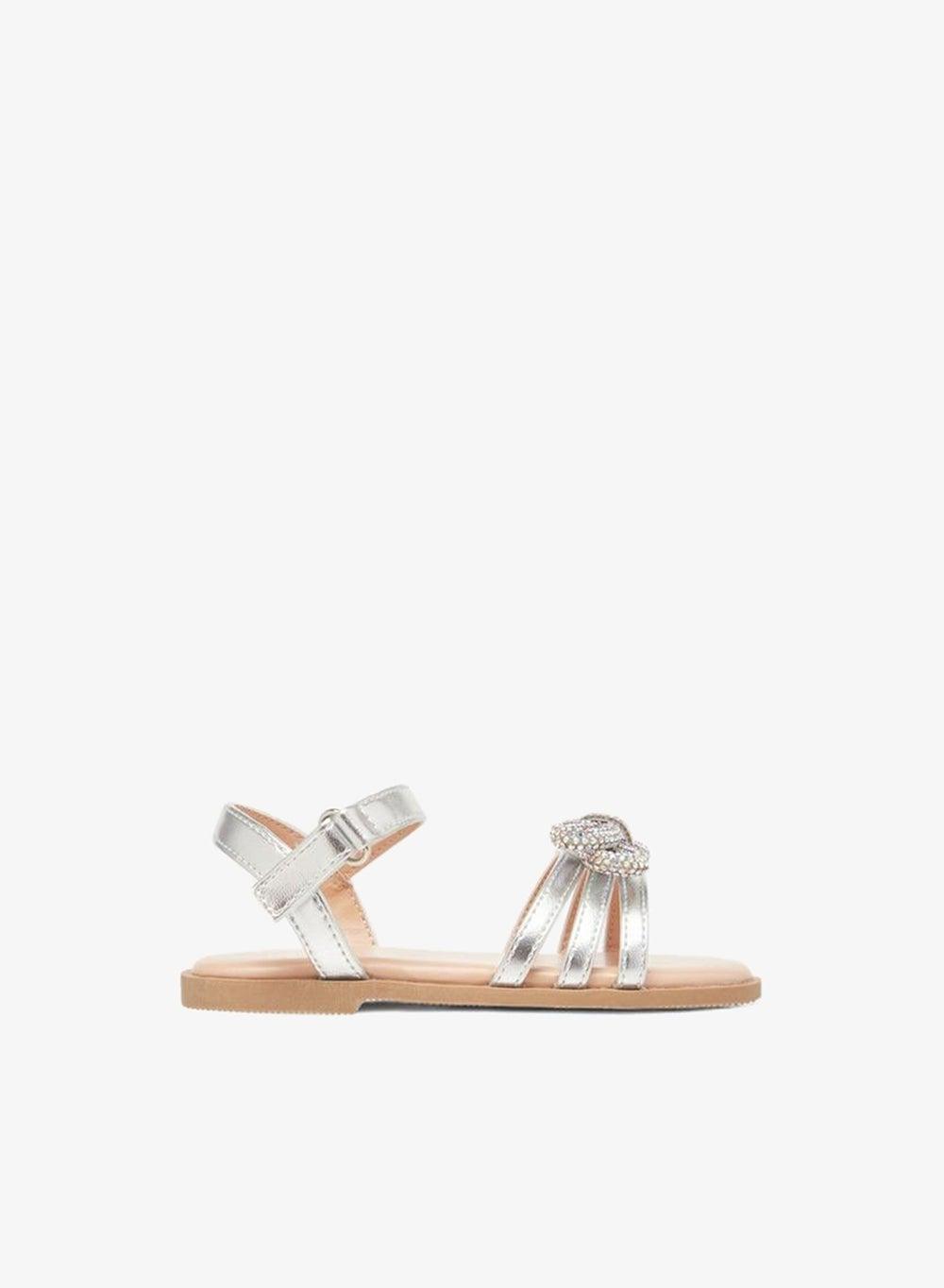Girls Metallic Silver Sandals G15116 Ab61 Ramadan Edition - Image 1