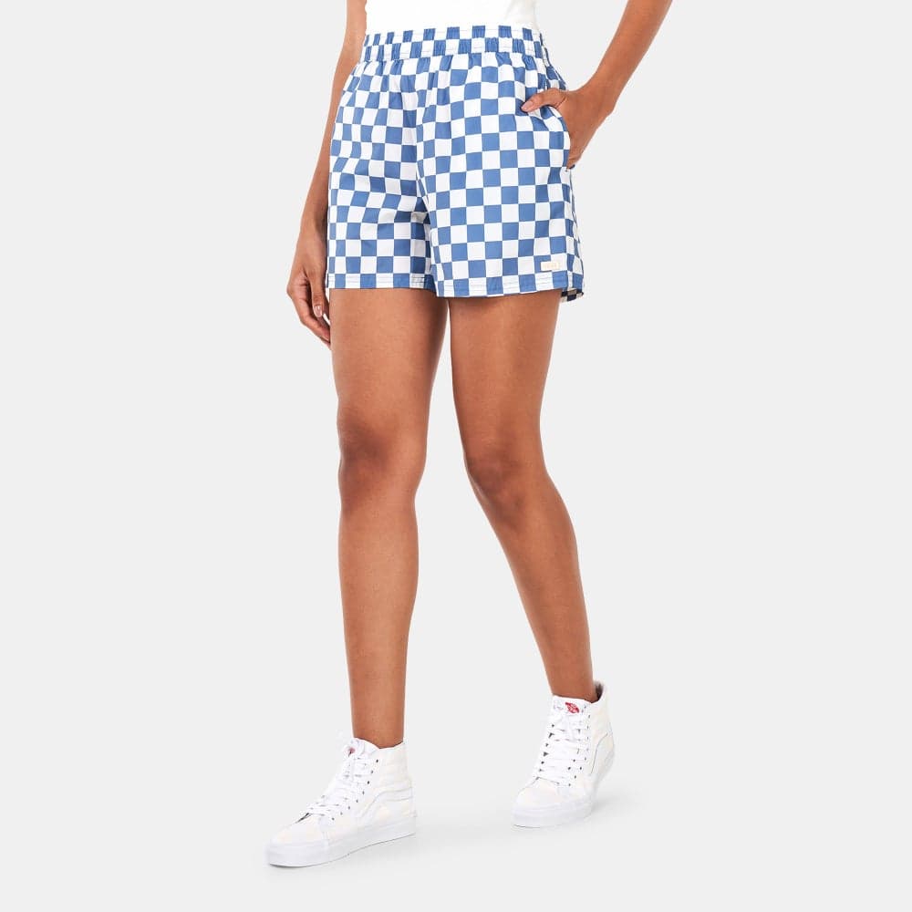 Women's Skate Classics Checkerboard Shorts Blue - Image 1