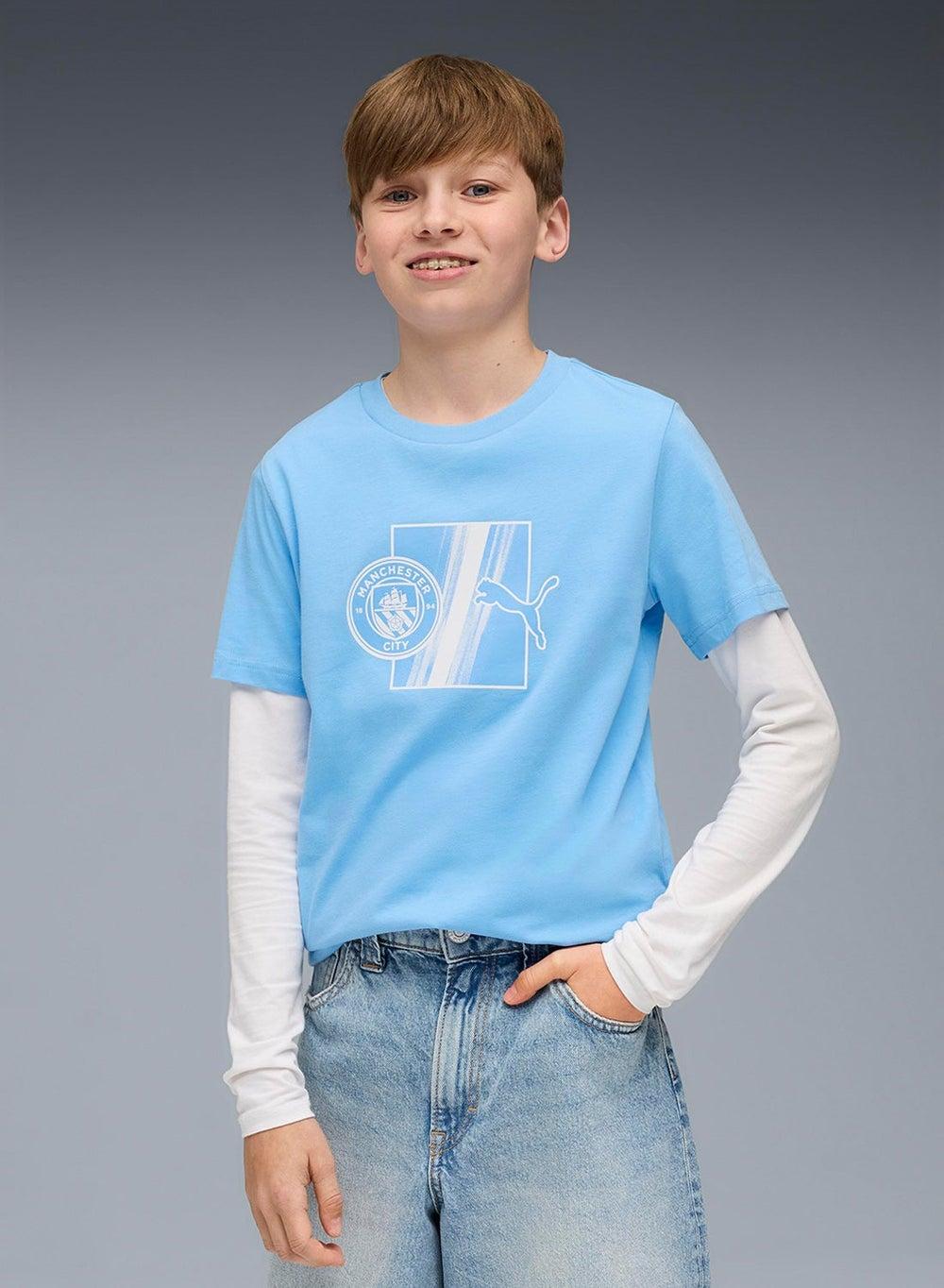 Youth Manchester City FtblEssentials T-Shirt - Image 1