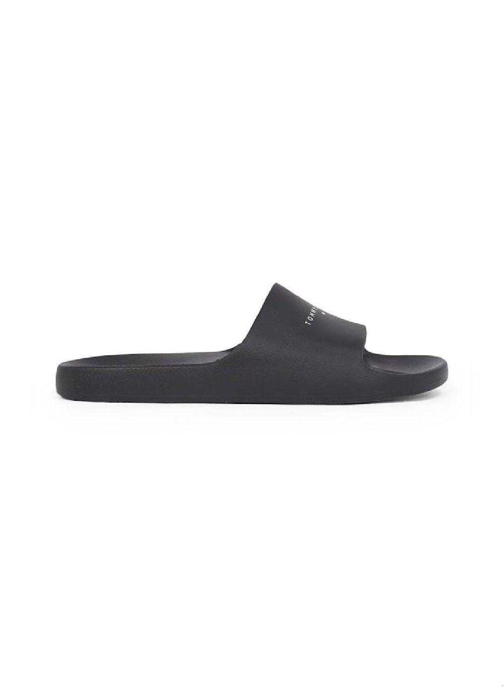 TJW Printed PU Pool Slides Black - Image 1