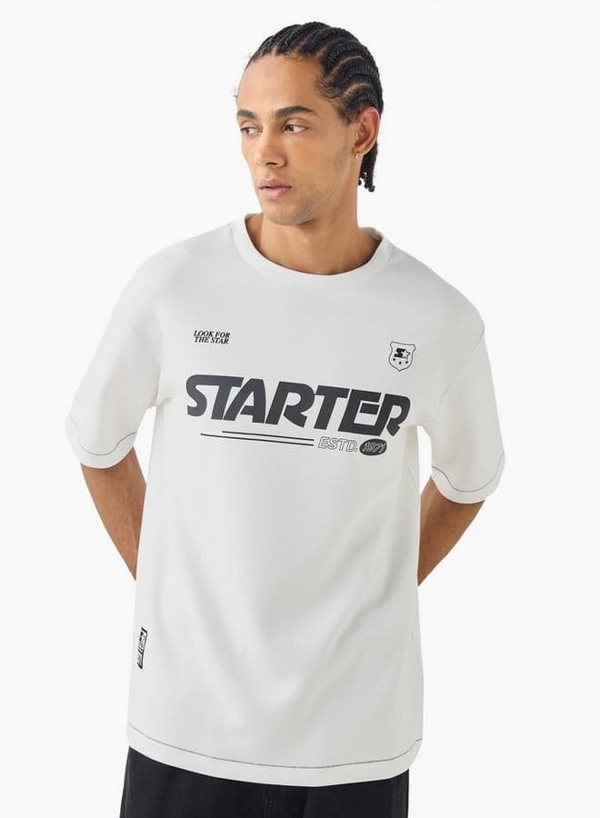 Starter Logo Detail White T-Shirt - Image 1