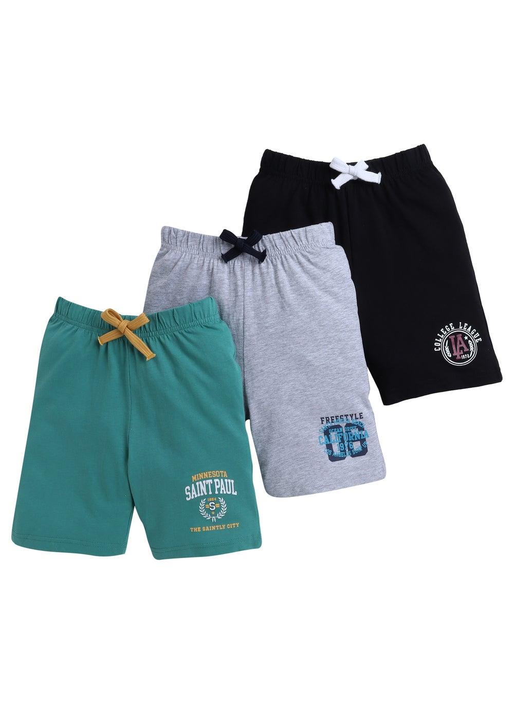 Victor and Jane Boys Slogan Print Cotton Shorts 2-3YRS - Image 1