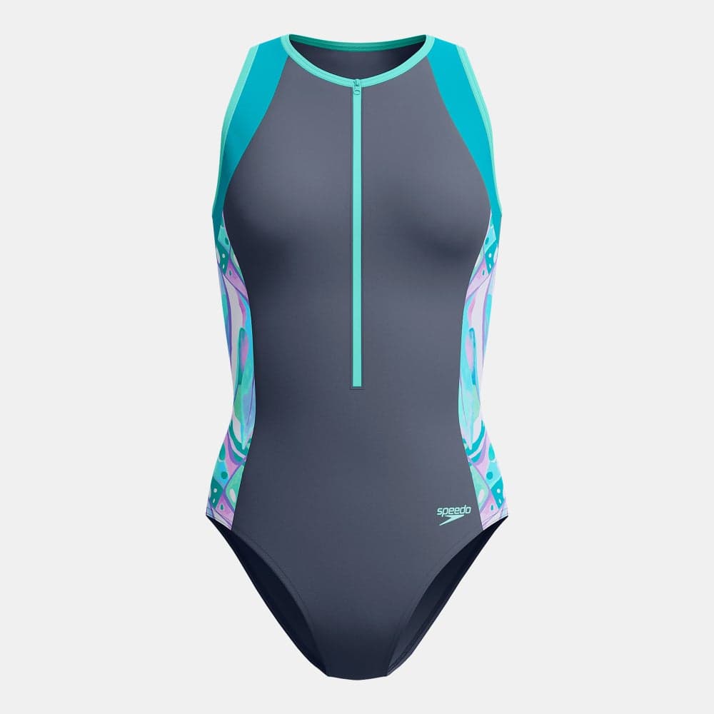 Speedo Women's Panel Hydrasuit SD8 00529016038 Blue - Image 1